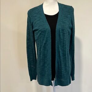 Lou & Grey Teal Open-Front Women's Lightweight Sweater Size Small